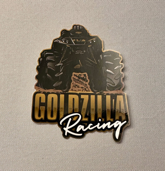 Die Cut Goldzilla Racing Sticker